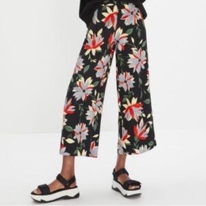 Zara trf Collection Wide Leg Pants Floral 33407